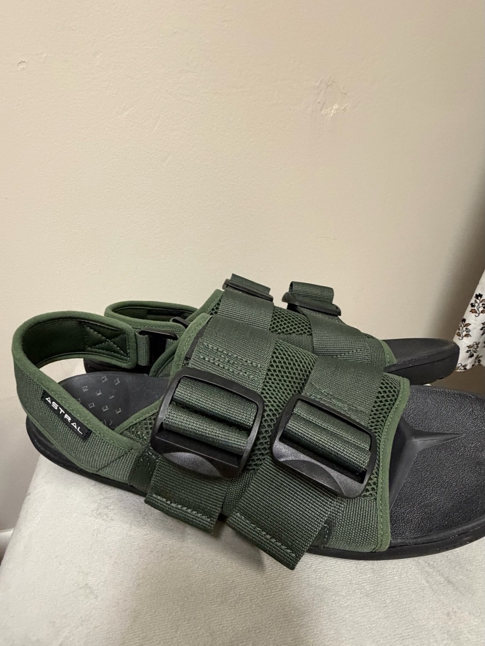 Astral Men's Olive Green Adjustable Strap Sandals